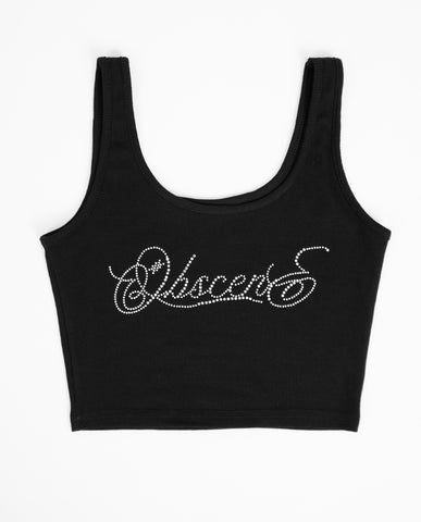 ANNIVERSARY RHINESTONE TANK (BLACK)