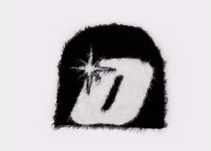 MOHAIR LOGO BEANIE (BLACK)