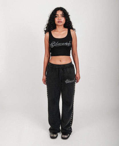 ANNIVERSARY RHINESTONE TANK (BLACK)