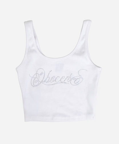 ANNIVERSARY RHINESTONE TANK (WHITE)