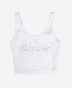 ANNIVERSARY RHINESTONE TANK (WHITE)