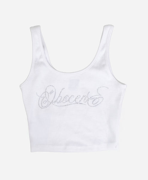 ANNIVERSARY RHINESTONE TANK (WHITE)